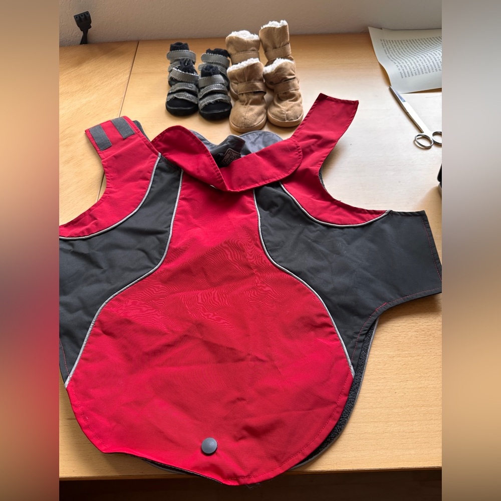 Dog coat and boots